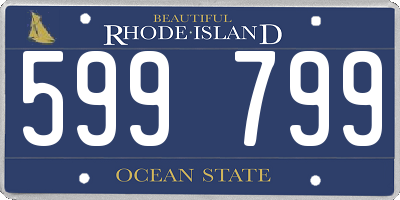 RI license plate 599799