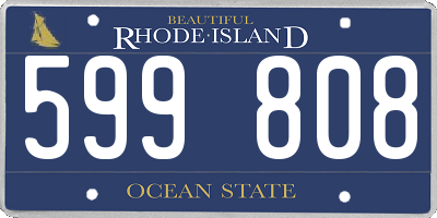 RI license plate 599808