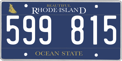 RI license plate 599815