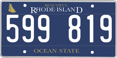 RI license plate 599819