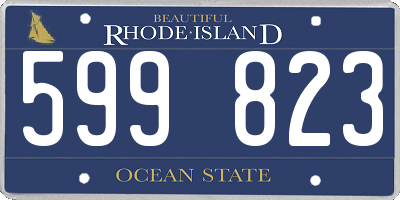 RI license plate 599823