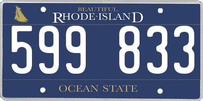 RI license plate 599833