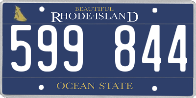 RI license plate 599844