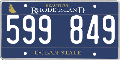 RI license plate 599849