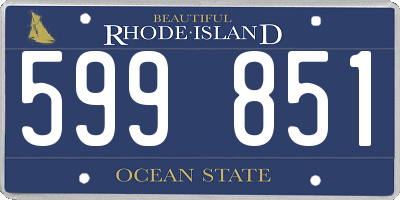 RI license plate 599851