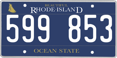 RI license plate 599853