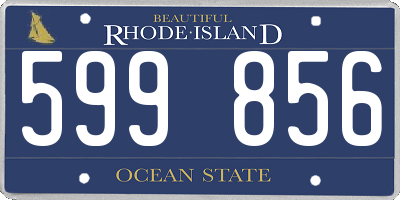RI license plate 599856