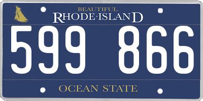 RI license plate 599866
