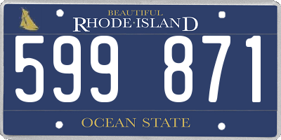 RI license plate 599871