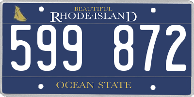 RI license plate 599872
