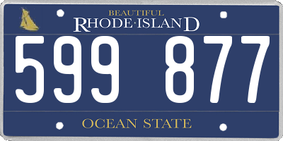 RI license plate 599877