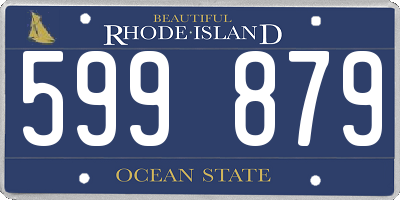 RI license plate 599879