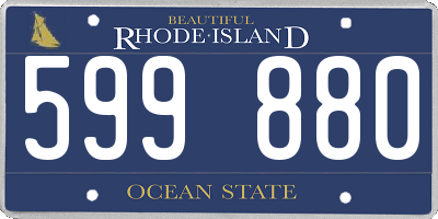 RI license plate 599880