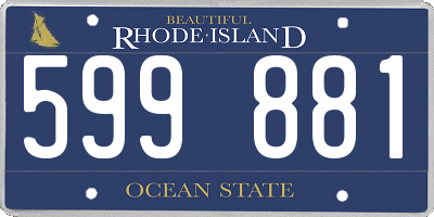 RI license plate 599881