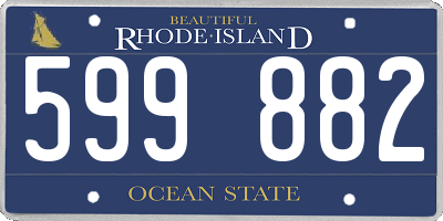 RI license plate 599882