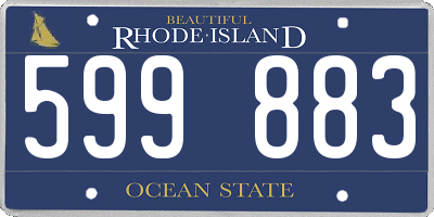 RI license plate 599883