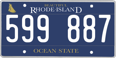 RI license plate 599887