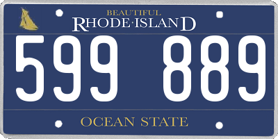 RI license plate 599889