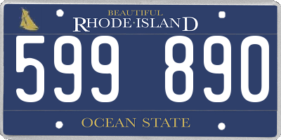 RI license plate 599890