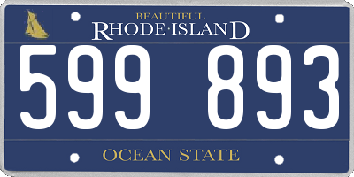 RI license plate 599893