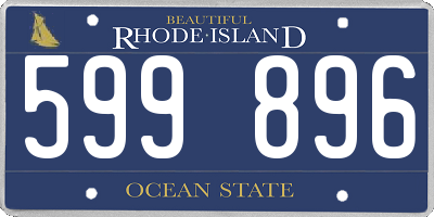 RI license plate 599896
