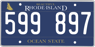 RI license plate 599897