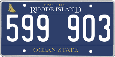 RI license plate 599903