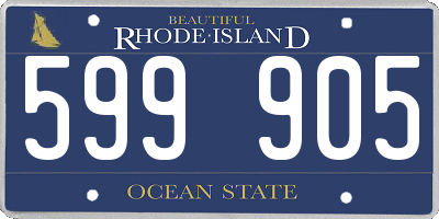 RI license plate 599905