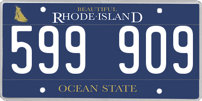 RI license plate 599909