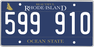RI license plate 599910