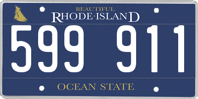 RI license plate 599911
