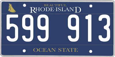 RI license plate 599913