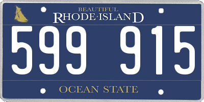 RI license plate 599915