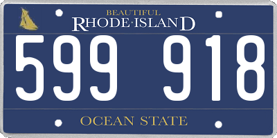 RI license plate 599918