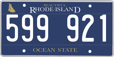 RI license plate 599921