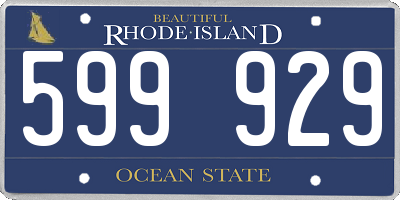 RI license plate 599929