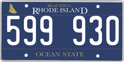 RI license plate 599930