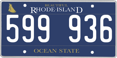 RI license plate 599936