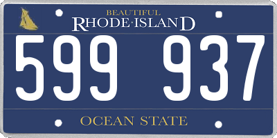 RI license plate 599937