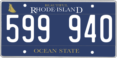 RI license plate 599940
