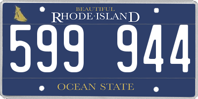 RI license plate 599944