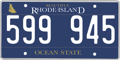 RI license plate 599945