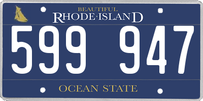RI license plate 599947