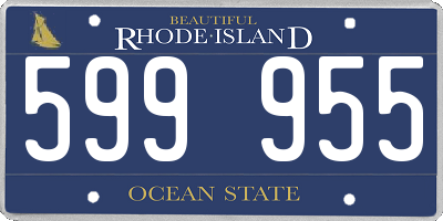 RI license plate 599955