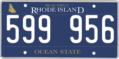 RI license plate 599956