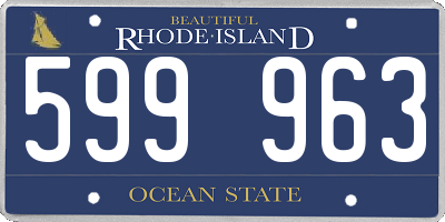 RI license plate 599963