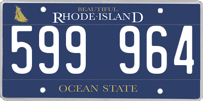 RI license plate 599964