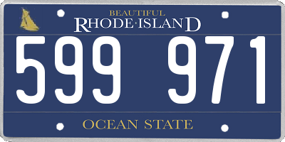 RI license plate 599971