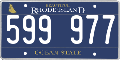 RI license plate 599977