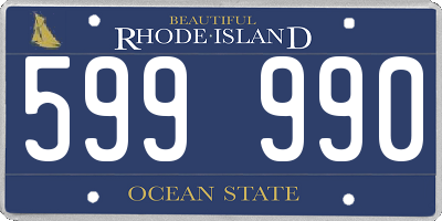 RI license plate 599990